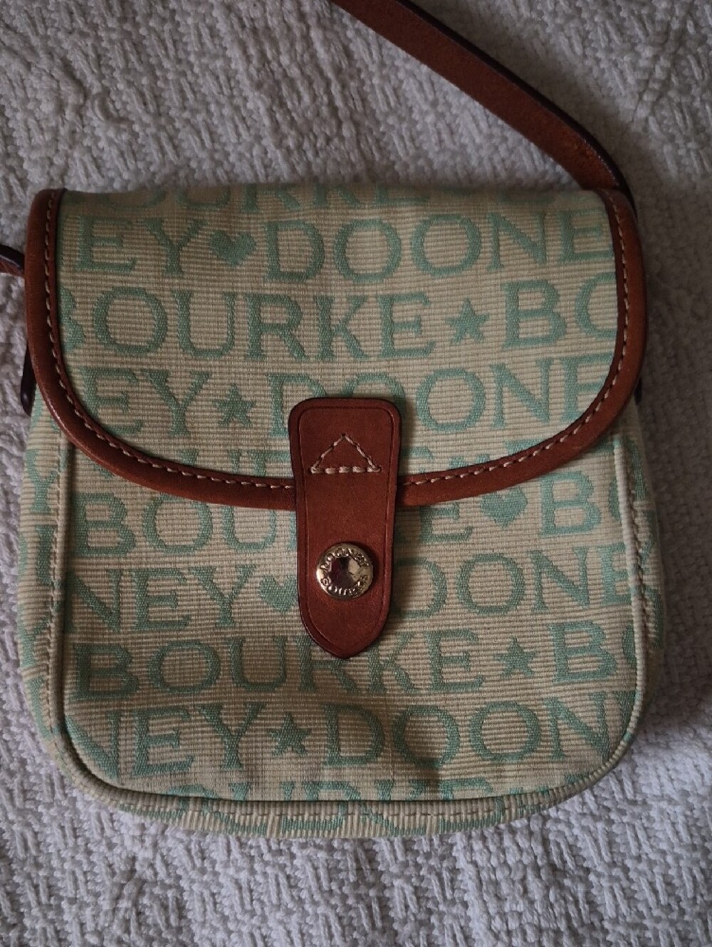 Vintage Dooney & Bourke Mint Doodle Monogram Mini Crossbody Bag - Picture 13 of 13